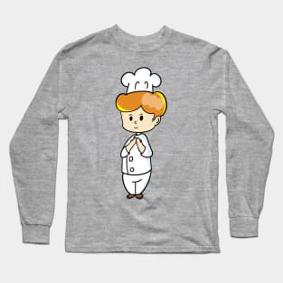 chef cartoon character  drawing design Long Sleeve T-Shirt